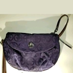 Giani bernini wristlet pouch clutch purse purple